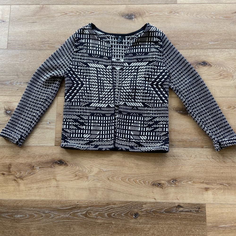 H&M Pattern Sweater Blazer - Picture 2 of 2